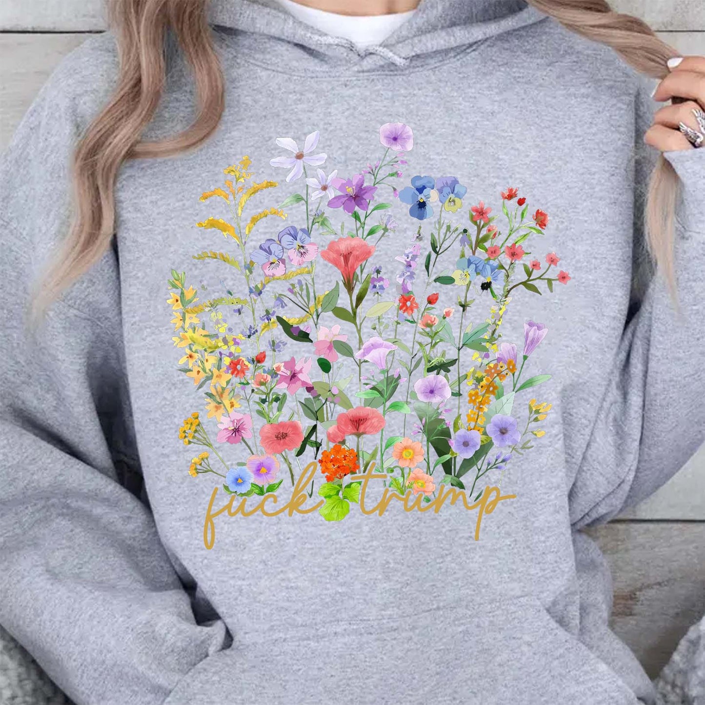 Subtle Fuck Trump Shirt - Ditsy Floral 8647 Anti Trump Tee, Democrat & Anti Republican Parody Shirt 682195