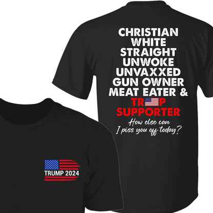 Trump Supporter Tees | Donald Trump Homage Shirt | Donald Trump Fan Front & Back Shirt C916 - GOP
