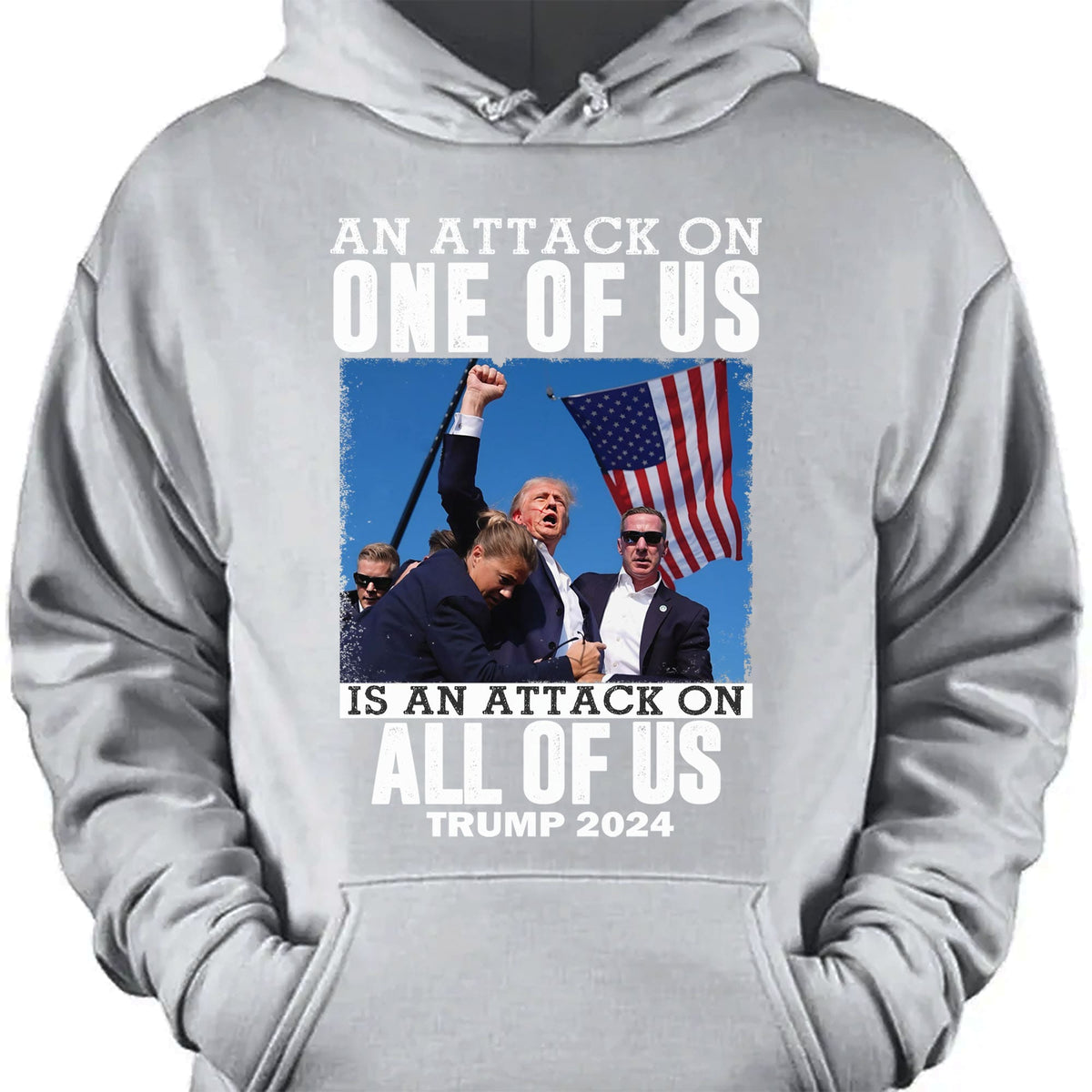 An Attack On One Of Us | Trump Fight 2024 Shirt | Trump 2024 Pennsylvania Rally | Trump Supporters Shirt Dark T1208 - GOP