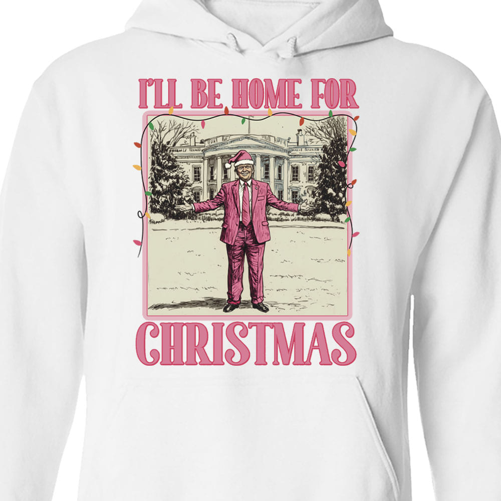 I'll Be Home for Xmas Sweatshirt, Funny Trump Christmas Sweatshirt, Trump Supporters 2024 Ugly Sweatshirt T1662 - GOP