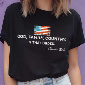 God Family Country In That Order Charlie Kirk Shirt | Justice Charlie Kirk Memorial Shirt 683083