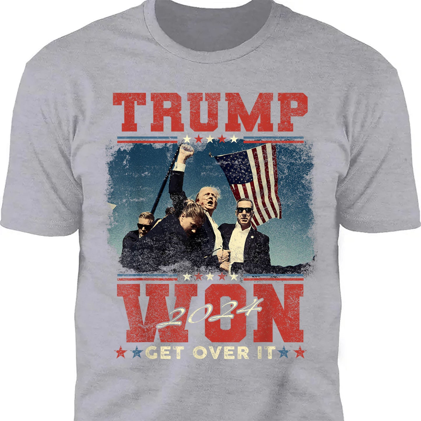 Trump Won Get Over It, Trump Victory Shirt, Celebrate the Win Election 47th Shirt Dark T1706 - GOP