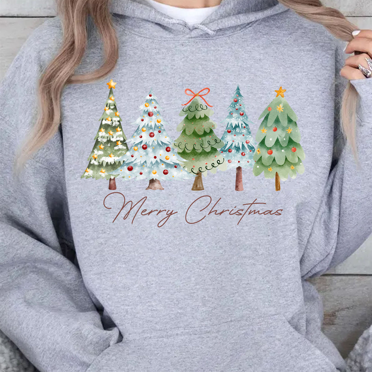 Merry Christmas Shirt, Vintage Xmas Holiday Sweater, Christmas Tree Sweatshirt T1639