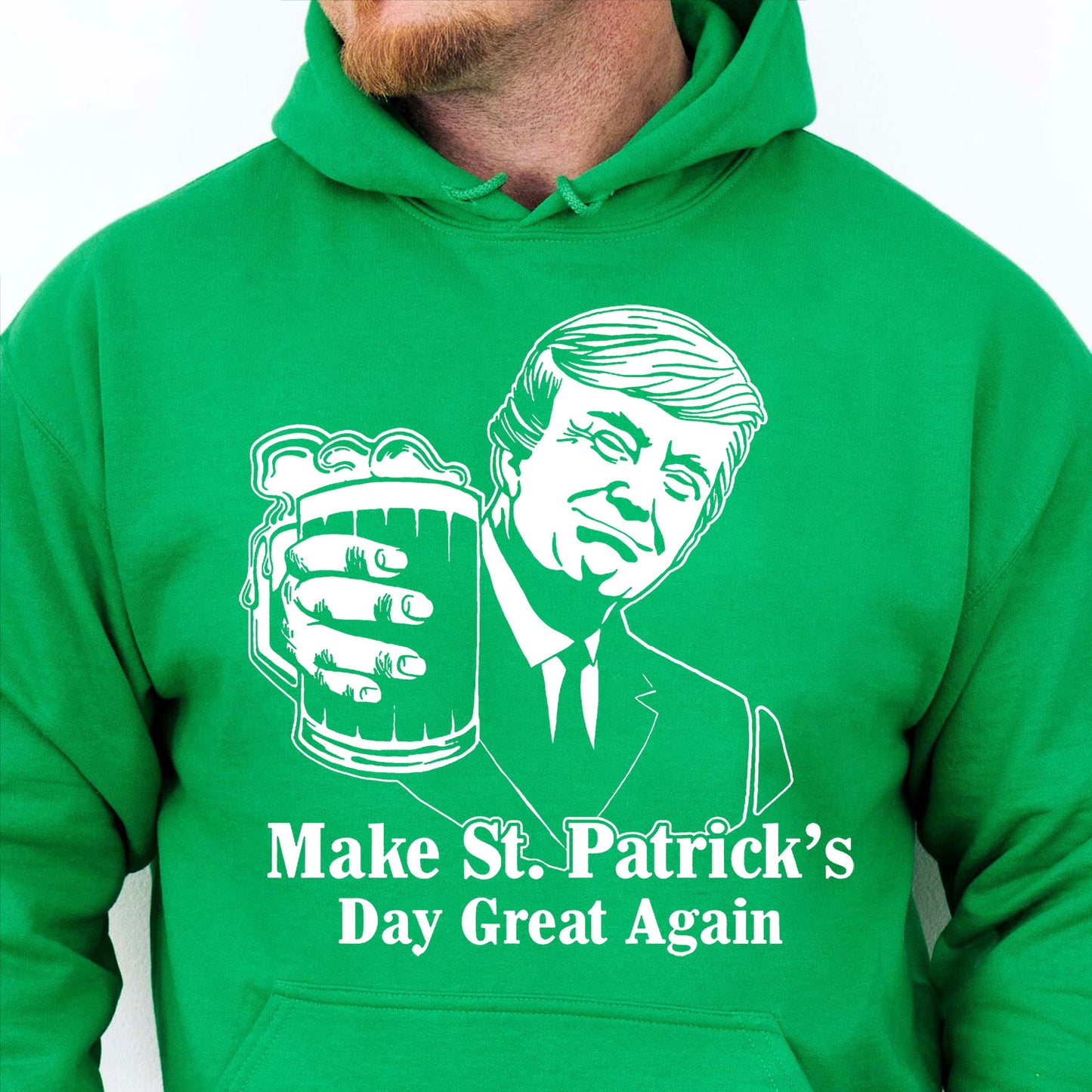 Donald Trump Make St Patrick's Day Great Again, St Patrick's Day Shirt, St. Patrick's Day Sweater, Irish Shirt 681867 - GOP