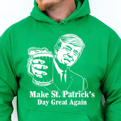 Donald Trump Make St Patrick's Day Great Again, St Patrick's Day Shirt, St. Patrick's Day Sweater, Irish Shirt 681867 - GOP