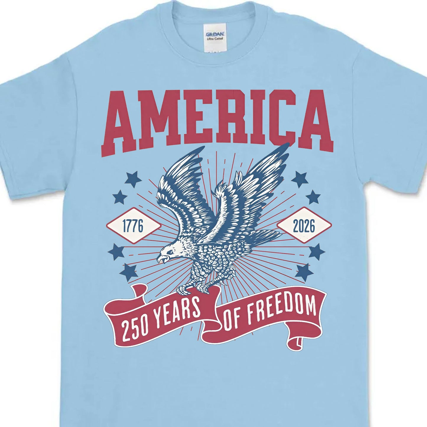 250 Years Of Freedom Shirt | Happy 250th Birthday USA Shirt | America 250th Anniversary Tee | Patriotic Bald Eagle T-Shirt 682586