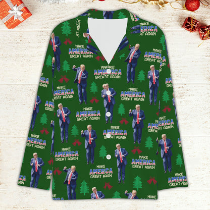 Make America Great Again Pajamas, Funny Trump Dancing Pajamas, Trump Won 2024 Pajamas M1742- GOP