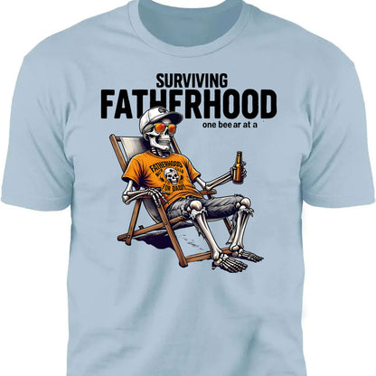 Surviving Fatherhood One Beer At A Time Shirt | Funny Skeleton Shirt | Father's Day Gift | Gift for Dad, Husband 682293