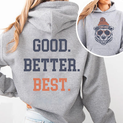 Chicago Football Sweatshirt, Trendy Chicago Football Fan Gifts, Chicago Football Game Day Front & Back Shirt 684144