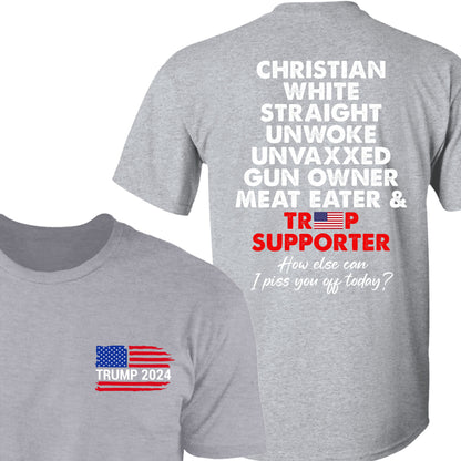Trump Supporter Tees | Donald Trump Homage Shirt | Donald Trump Fan Front & Back Shirt C916 - GOP
