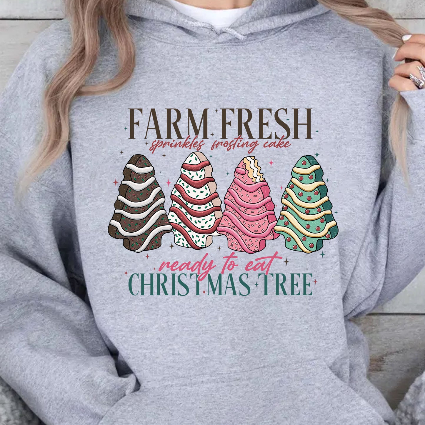 Farm Fresh Christmas Tree Shirt, Merry Christmas Sweater, Cute Xmas Holiday Sweatshirt T1655