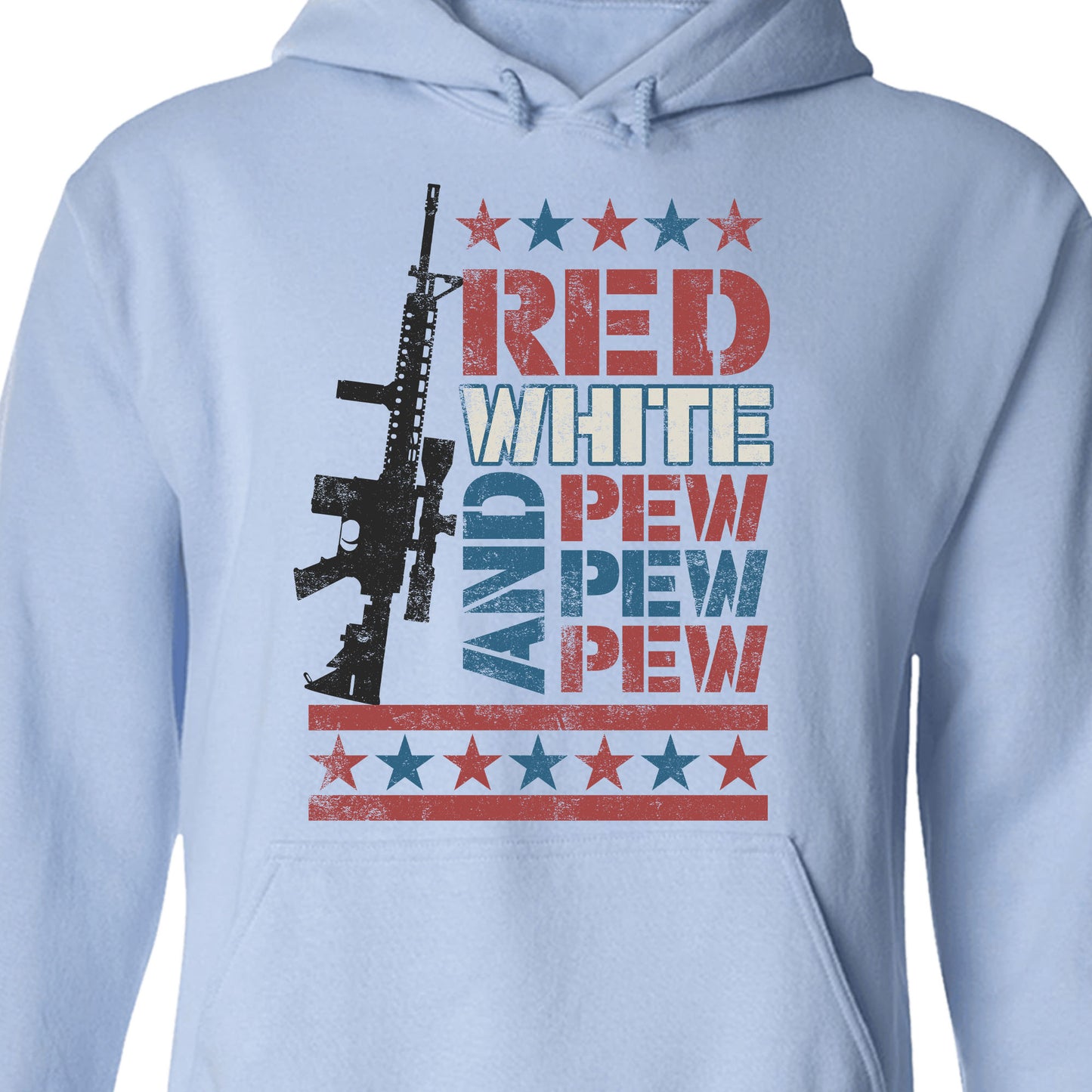 Red White and Pew Pew Pew Unisex Shirt | 4th of July Shirt | Retro America Patriotic Shirt Bright C1055