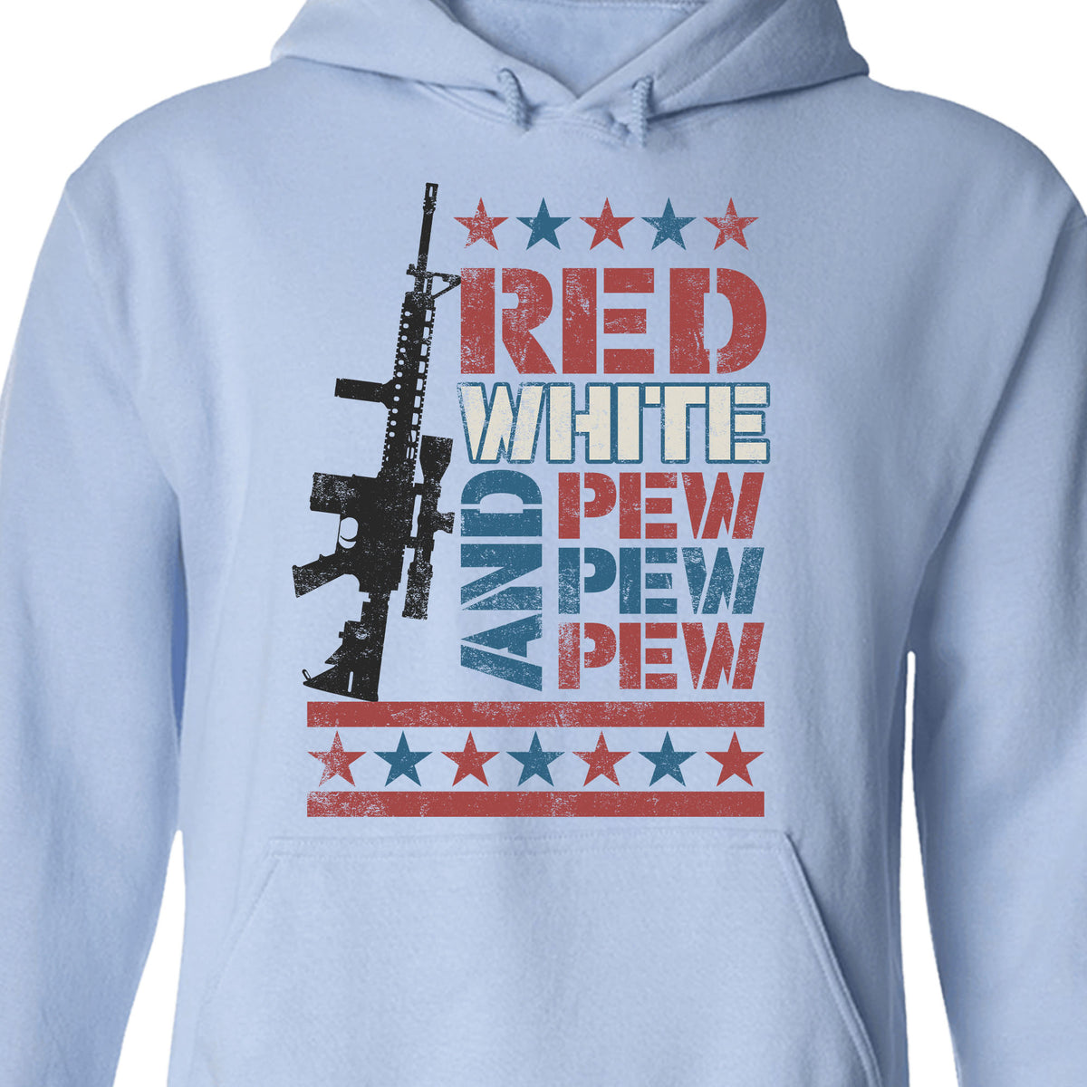Red White and Pew Pew Pew Unisex Shirt | 4th of July Shirt | Retro America Patriotic Shirt Bright C1055