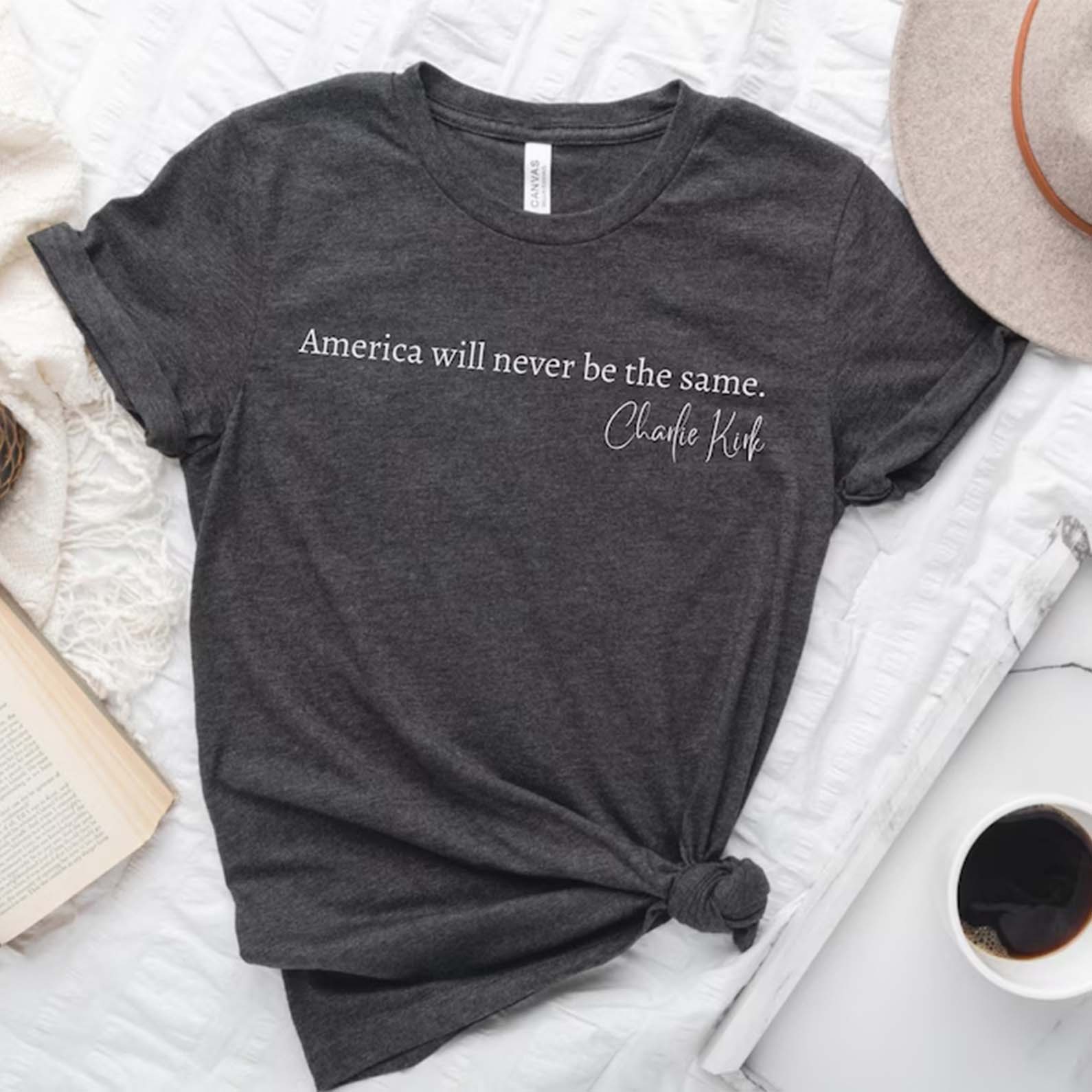 America Will Never Be the Same Charlie Kirk Memorial Shirt | RIP Charlie Kirk True Patriot Tee | Human Rights Apparel 682828