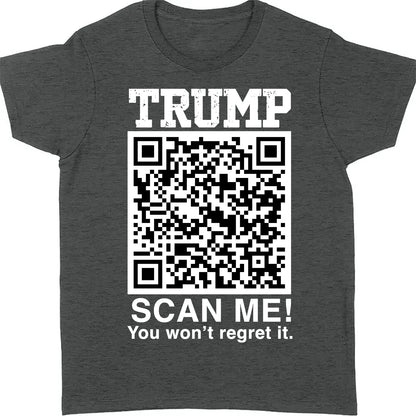 QR President Trump Dance Shirt, Scan Me You Won't Regret, Funny Qr Scan me, 45/47 Trump Dancing Code Shirt Dark 681887 - GOP