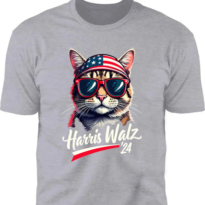 Cat Harris Walz 2024 Shirt | Kamala Harris 2024 Shirt | Democrat Shirt Dark T1400 - KH2