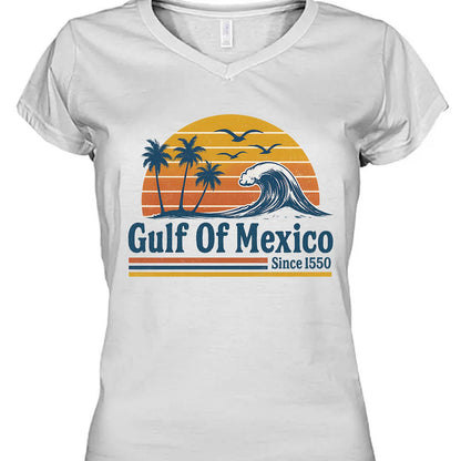 Retro Sunset Gulf Of Mexico Since 1550 Shirt, Mexico Beach Shirt, Anti Gulf Of America Shirt, Political Tee, 8647 Anti Trump 682172