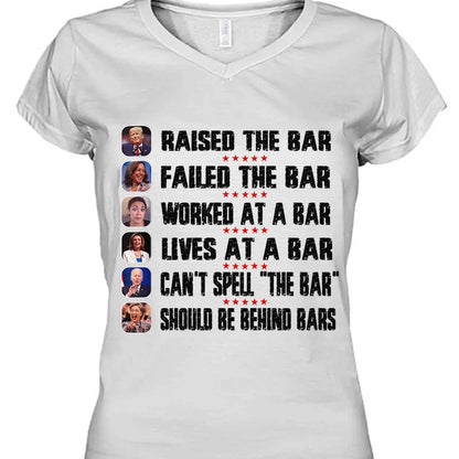 Trump Raised The Bar Harris Failed The Bar T-Shirt | Trump 2024 Shirt | Trump Supporters Shirt Bright T1213 - GOP