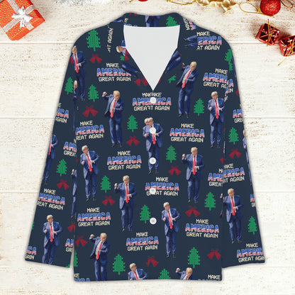 Make America Great Again Pajamas, Funny Trump Dancing Pajamas, Trump Won 2024 Pajamas M1742- GOP