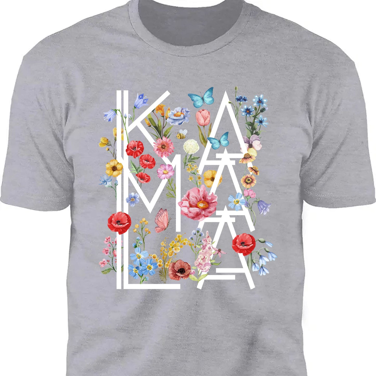 Florals Kamala Shirt | Kamala Harris 2024 Shirt | Democrat Shirt Dark T1512 - KH2