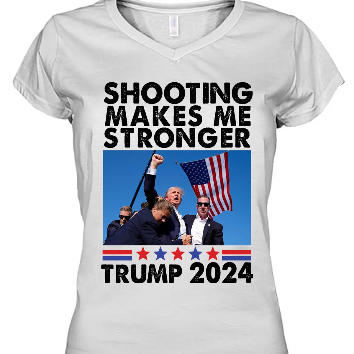 Shooting Makes Me Stronger Shirt | Trump Fight Shirt | Donald Trump Shirt Bright T1133 - GOP