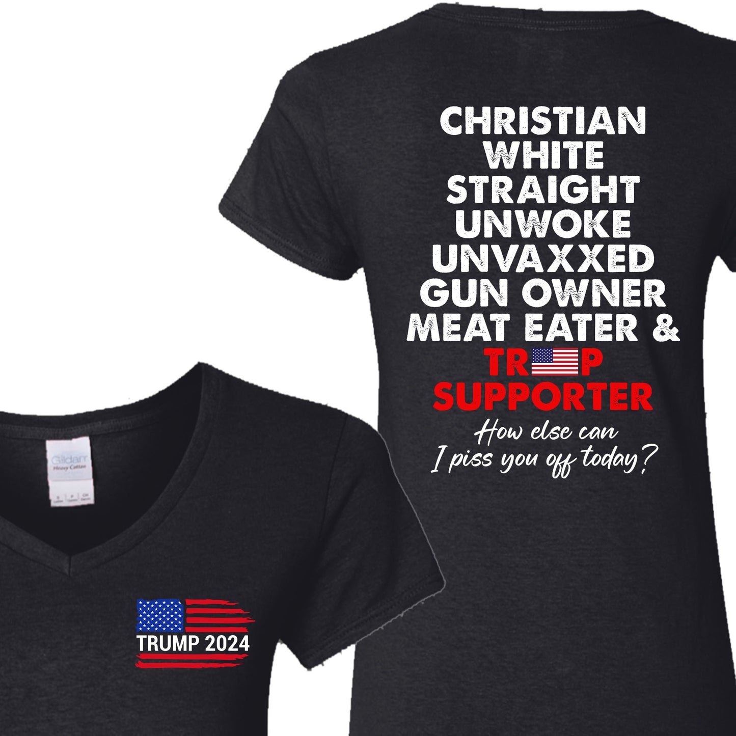 Trump Supporter Tees | Donald Trump Homage Shirt | Donald Trump Fan Front & Back Shirt C916 - GOP