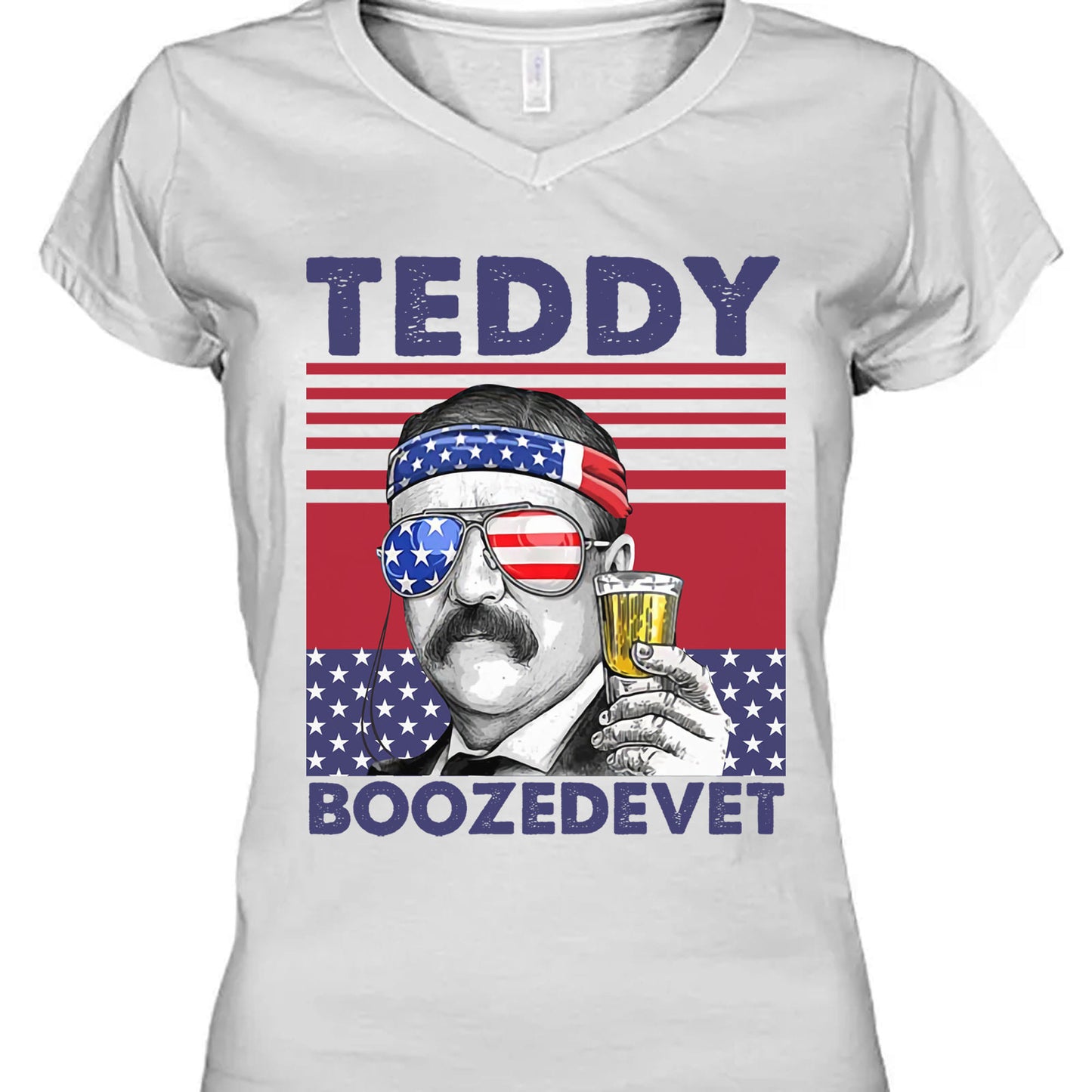 Teddy Boozedevet Funny 4th Of July Drinking Shirt Bright T1189