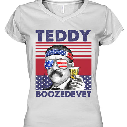 Teddy Boozedevet Funny 4th Of July Drinking Shirt Bright T1189