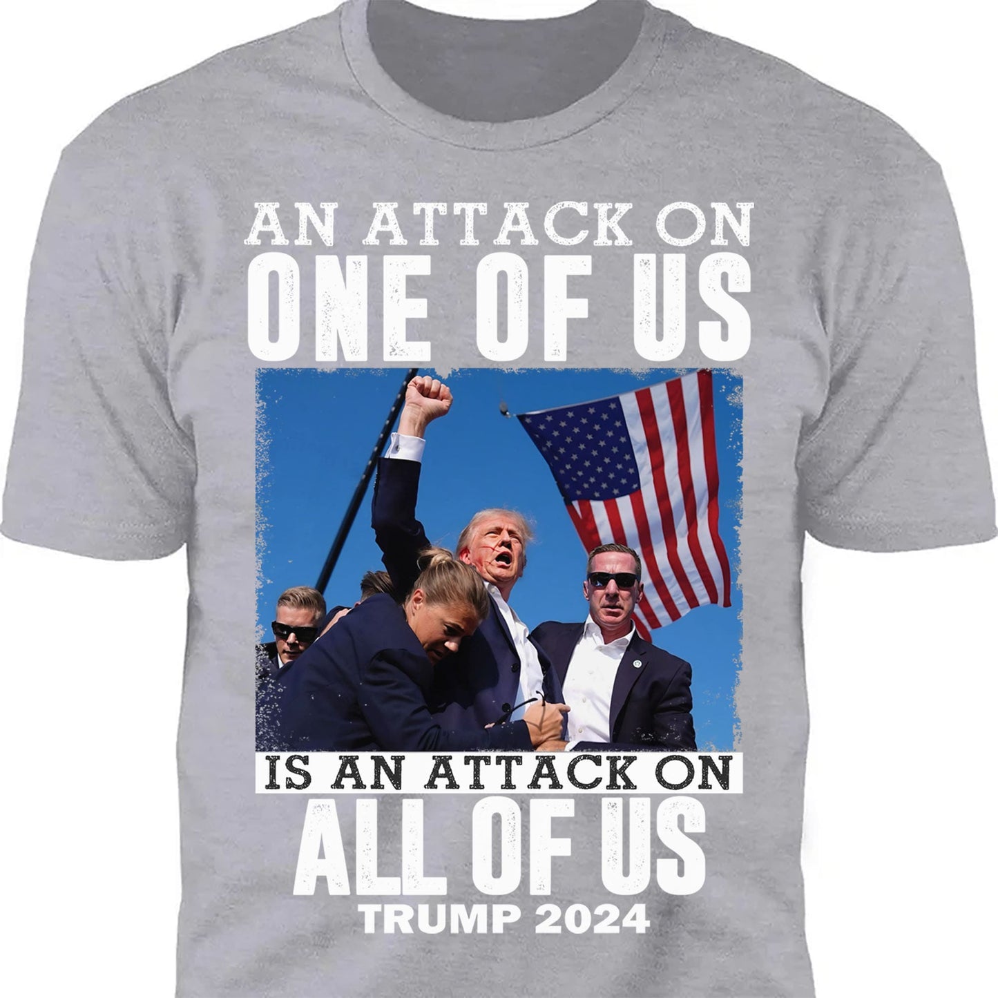 An Attack On One Of Us | Trump Fight 2024 Shirt | Trump 2024 Pennsylvania Rally | Trump Supporters Shirt Dark T1208 - GOP