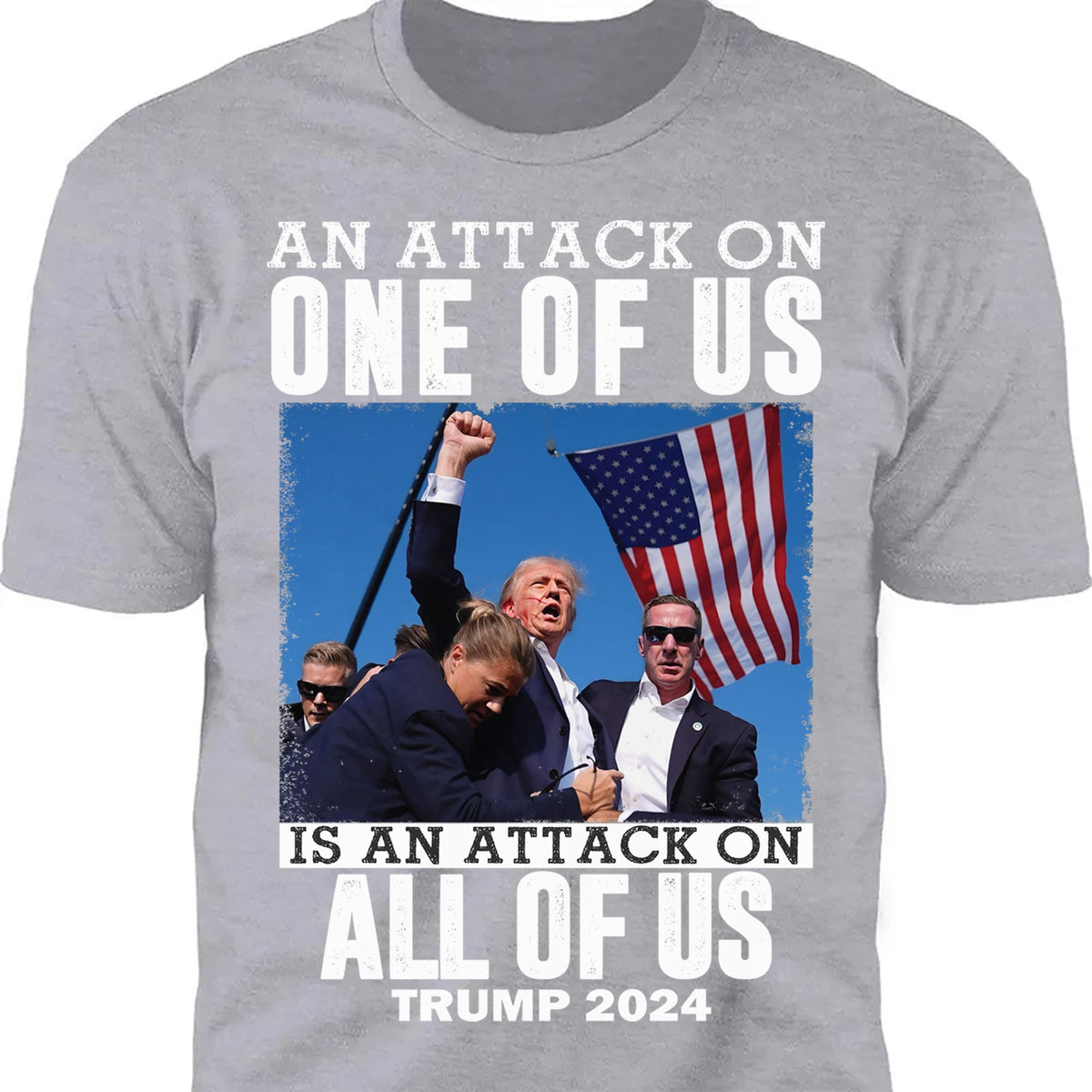 An Attack On One Of Us | Trump Fight 2024 Shirt | Trump 2024 Pennsylvania Rally | Trump Supporters Shirt Dark T1208 - GOP