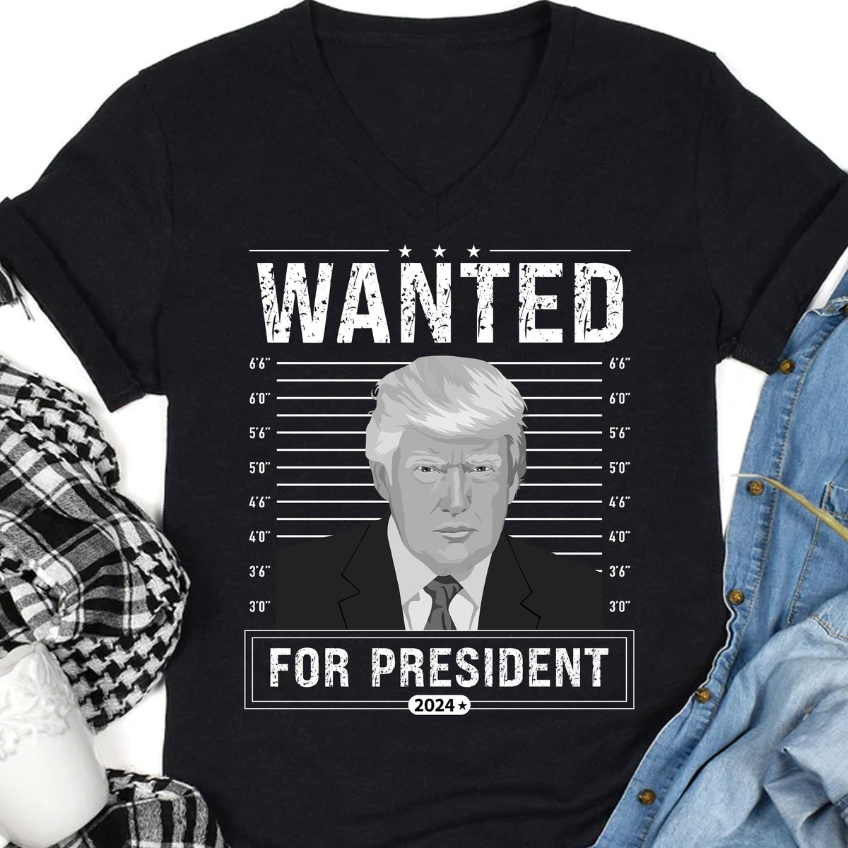 Wanted For President Shirt | Donald Trump Homage Shirt | Donald Trump Fan Tees C902 - GOP
