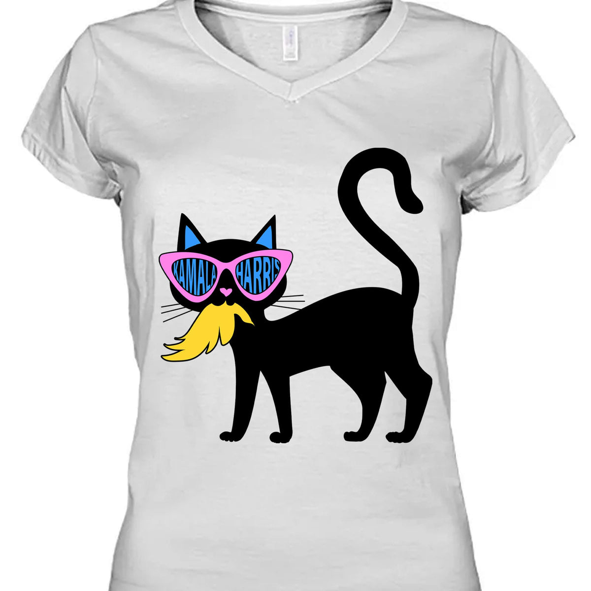Kamala Harris Cat Eating Trump Hair Shirt | Kamala Harris 2024 Shirt | Democrat Shirt Bright T1584 - KH2