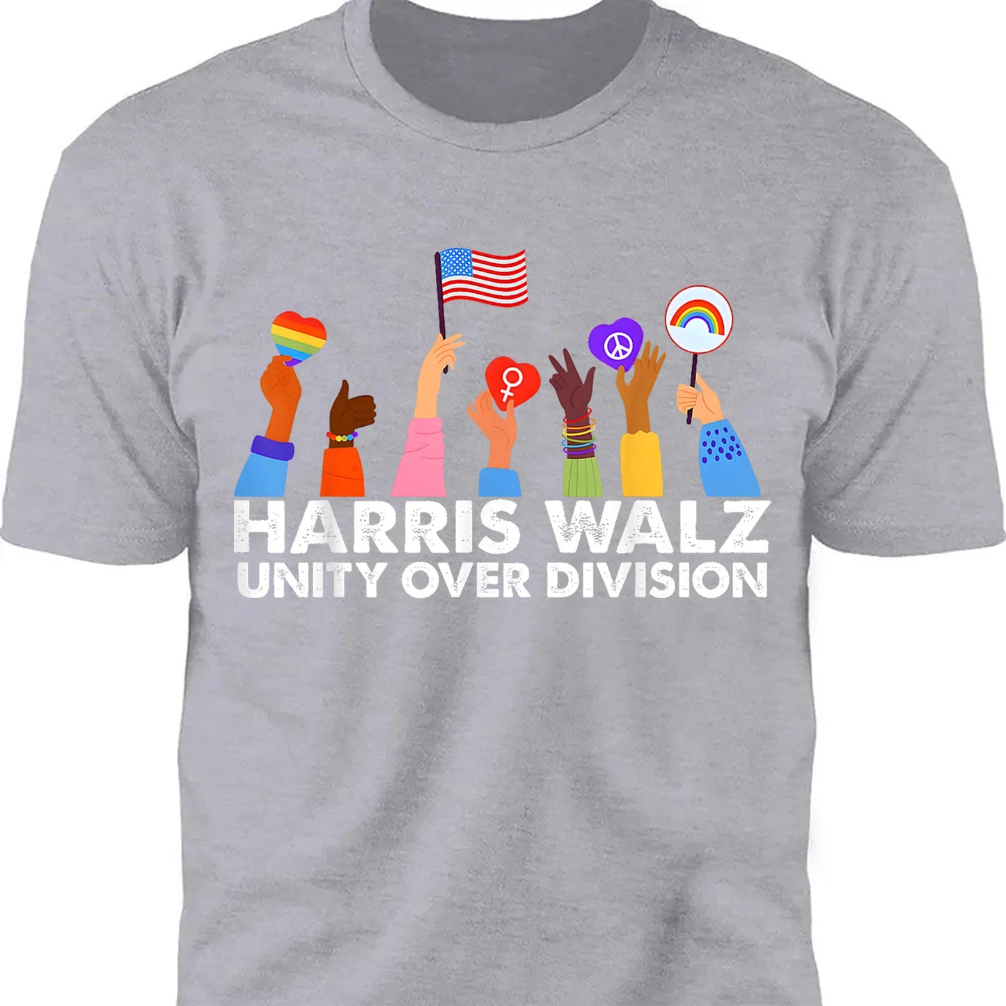 Harris Walz Unity Over Division Shirt | Kamala Harris 2024 Shirt | Democrat Shirt Dark T1409 - KH2