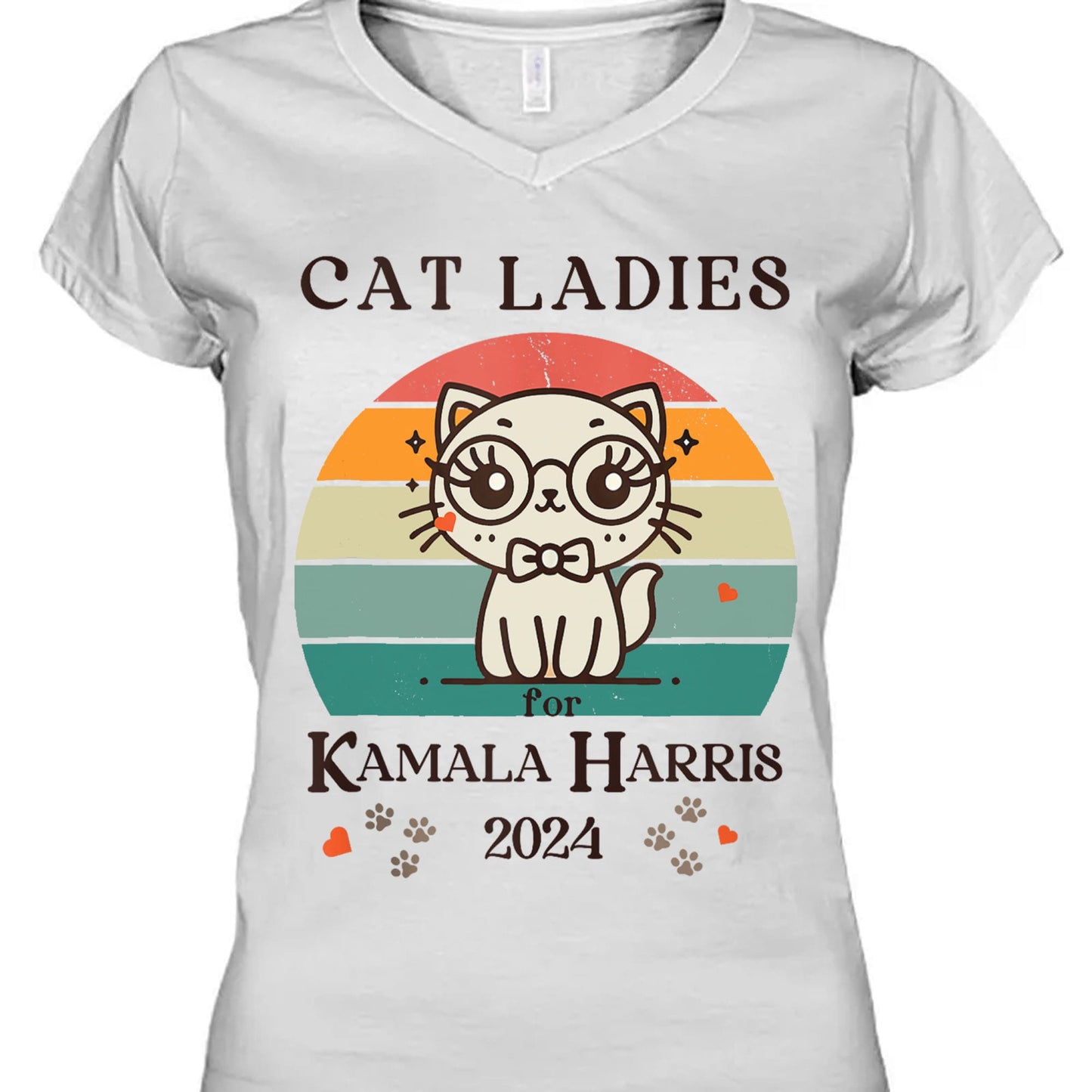 Cat Ladies Kamala Harris Shirt | Kamala Harris 2024 Shirt | Democrat Shirt Bright T1235 - KH2