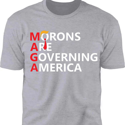 Morons Are Governing America Shirt – 8647 Anti Trump Political Protest Tee, Resist Statement Dark Shirt 682184