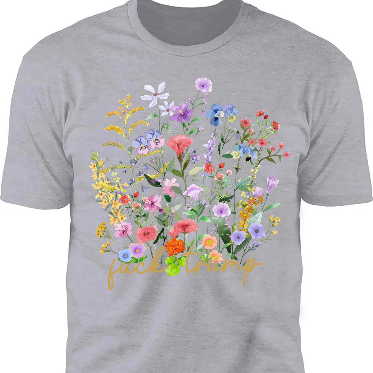 Subtle Fuck Trump Shirt - Ditsy Floral 8647 Anti Trump Tee, Democrat & Anti Republican Parody Shirt 682195