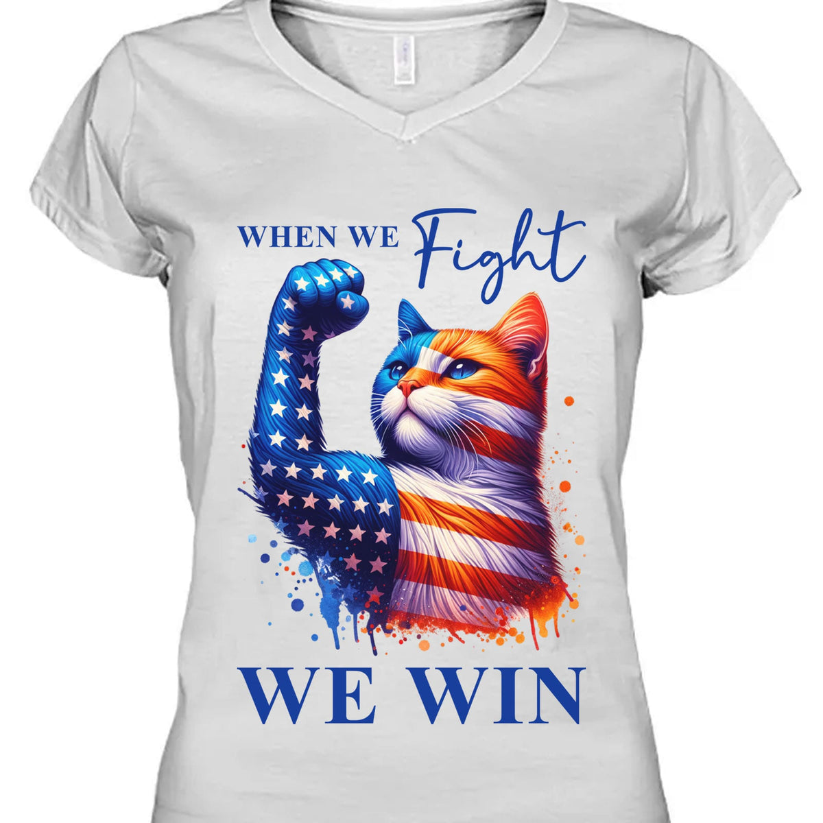When We Fight We Win Shirt | Kamala Harris 2024 Shirt | Democrat Shirt Bright T1442 - KH2