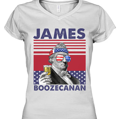 James Boozecanan Funny 4th Of July Drinking Shirt Bright T1186