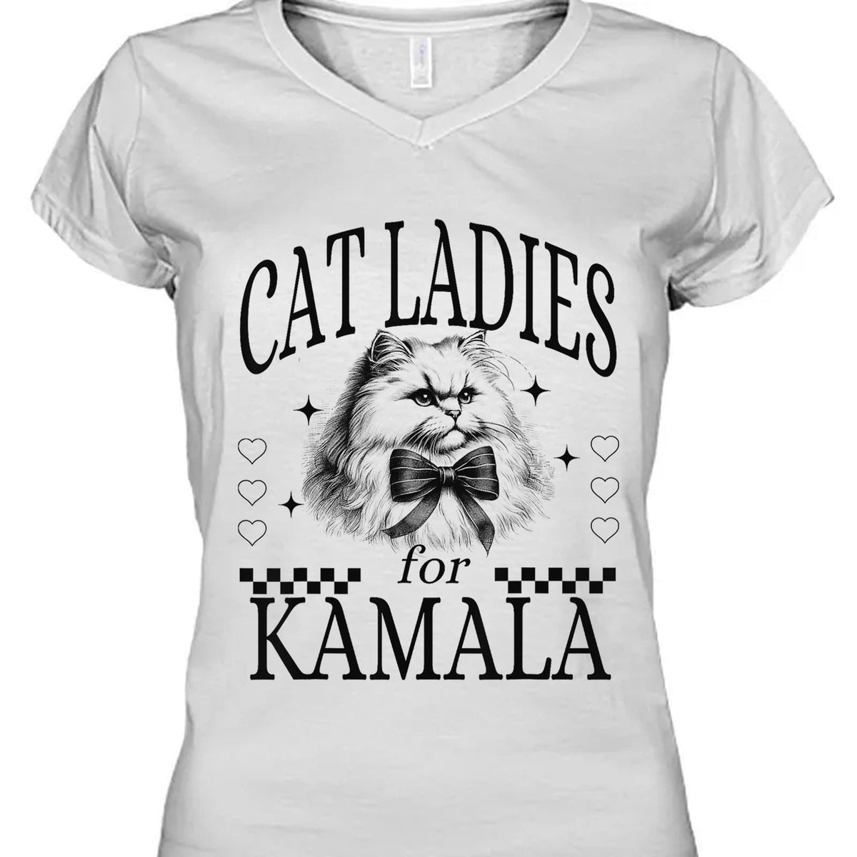 Cat Ladies For Kamala Shirt | Kamala Harris 2024 Shirt | Democrat Shirt Bright T1238 - KH2