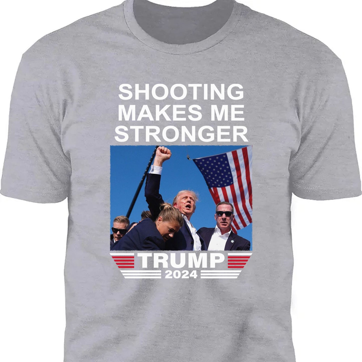 Shooting Makes Me Stronger | Trump Fight 2024 Shirt Pennsylvania Rally | Donald Trump Shirt Dark T1122 - GOP