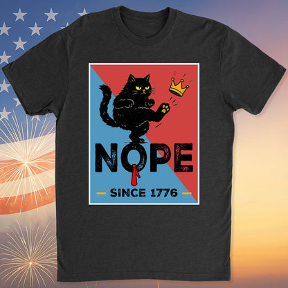 No Kings in America Black Cat Shirt, Anti-Trump Protest Shirt, Patriotic Democracy Shirt, No Kings in America, Not my President Shirt 682481
