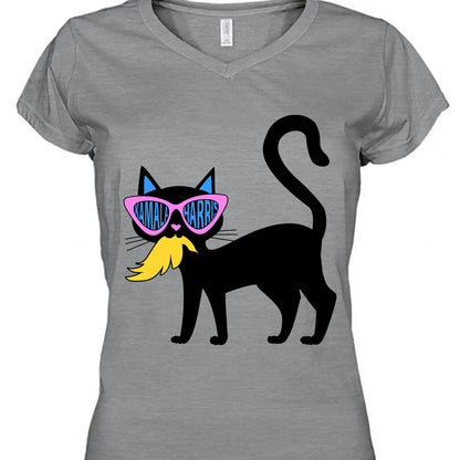 Kamala Harris Cat Eating Trump Hair Shirt | Kamala Harris 2024 Shirt | Democrat Shirt Bright T1584 - KH2