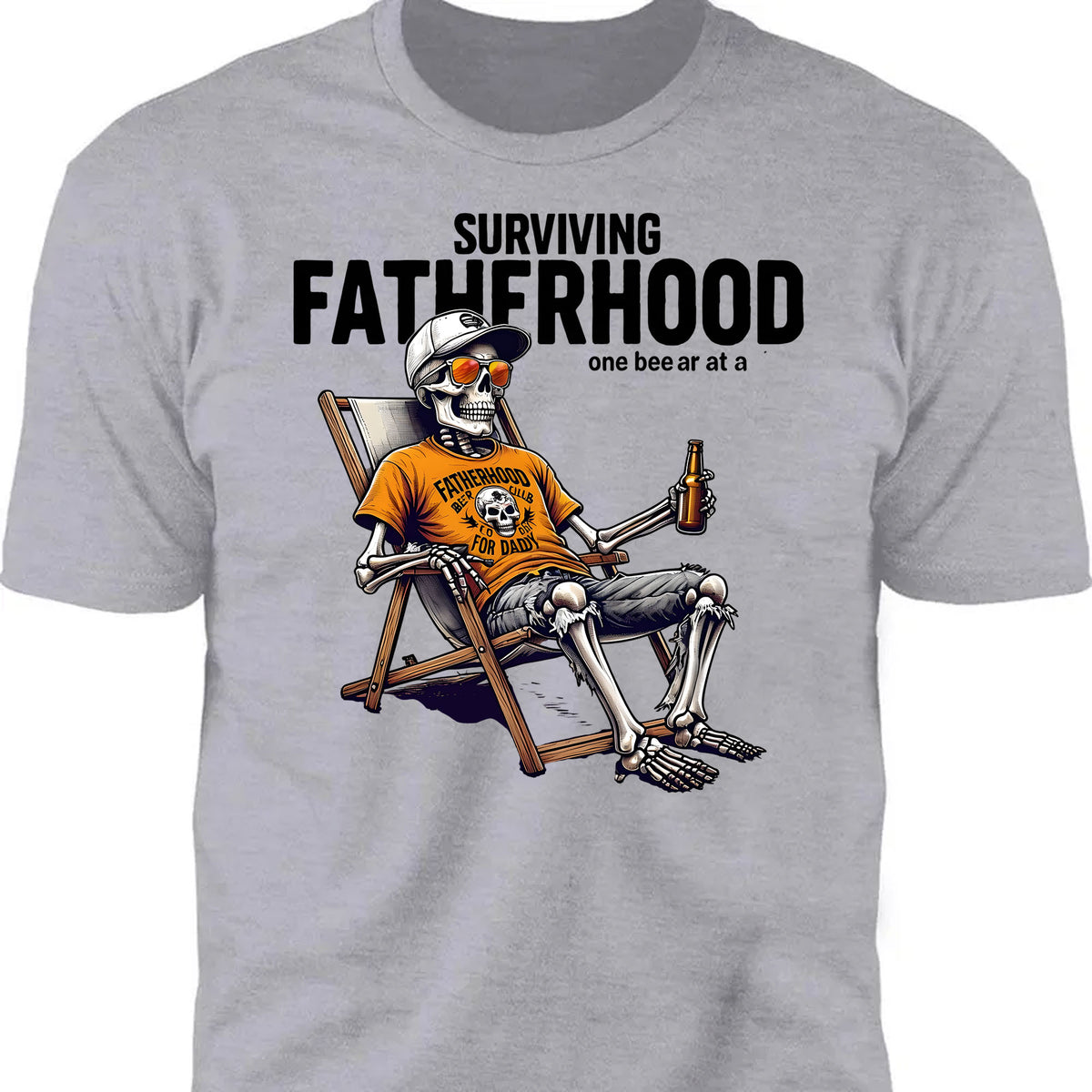 Surviving Fatherhood One Beer At A Time Shirt | Funny Skeleton Shirt | Father's Day Gift | Gift for Dad, Husband 682293