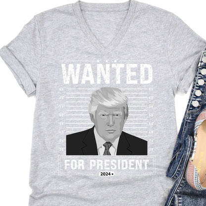 Wanted For President Shirt | Donald Trump Homage Shirt | Donald Trump Fan Tees C902 - GOP