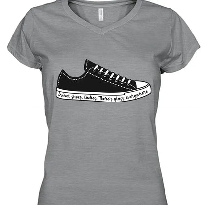 Wear Shoes Ladies There's Everywhere Shirt | Kamala Harris 2024 Shirt | Democrat Shirt Bright T1561 - KH2