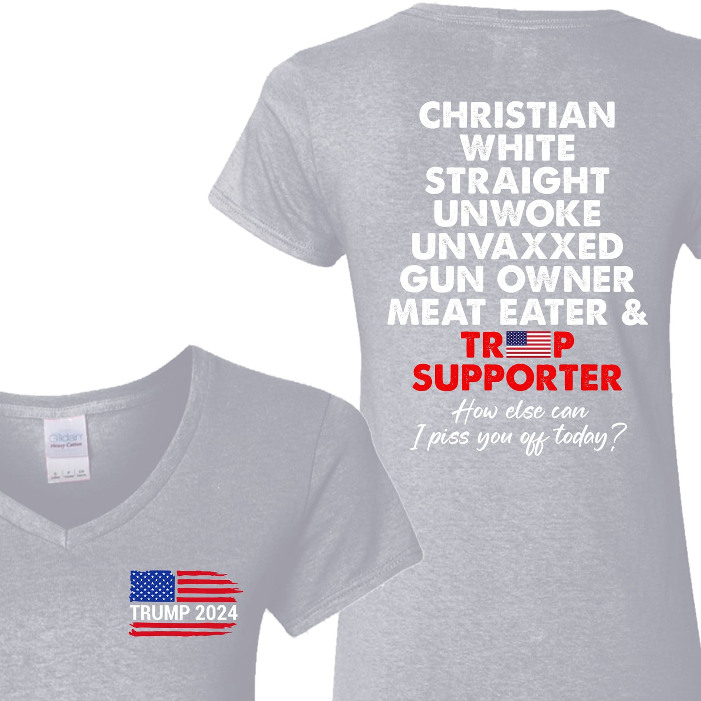 Trump Supporter Tees | Donald Trump Homage Shirt | Donald Trump Fan Front & Back Shirt C916 - GOP