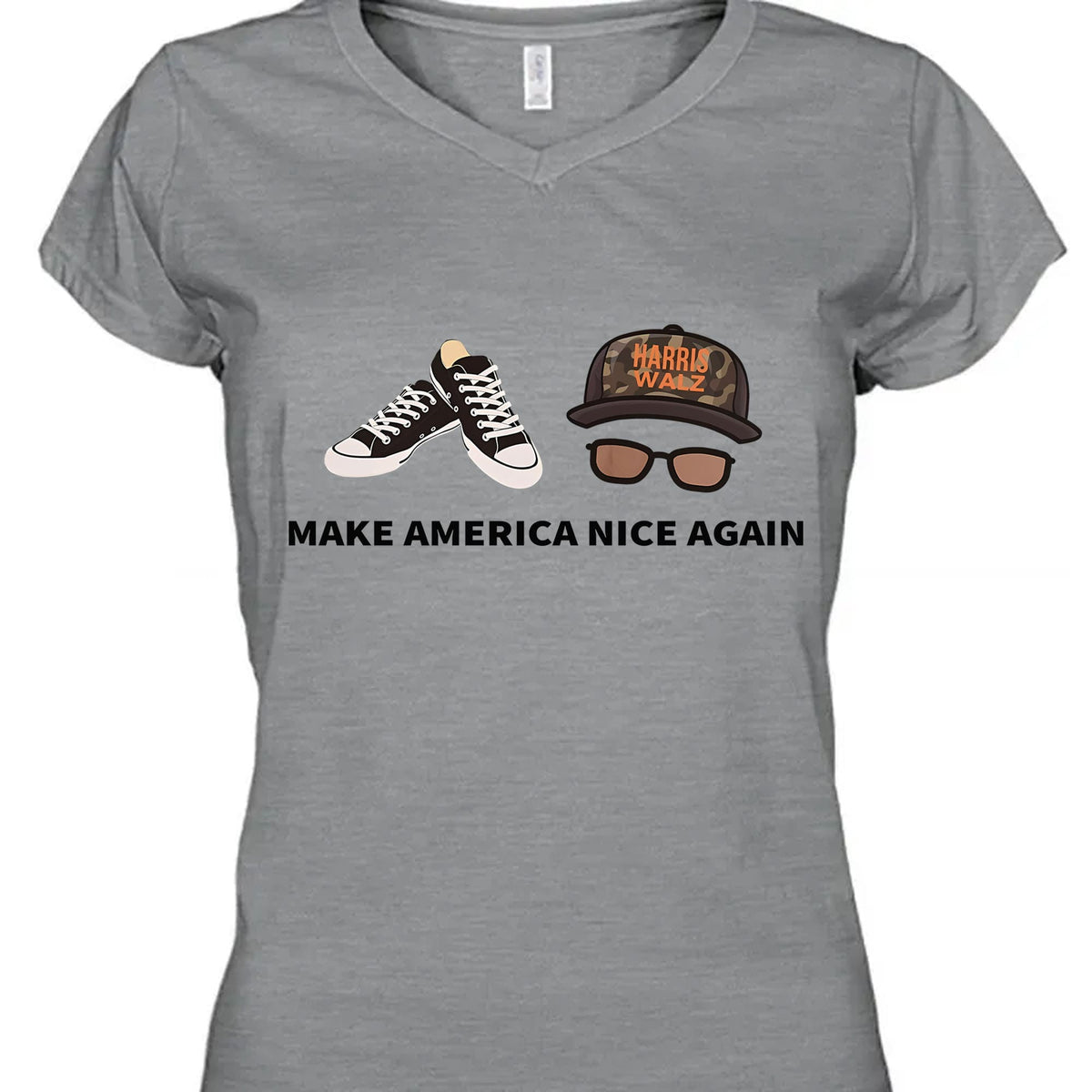 Make America Nice Again Harris Walz Shirt | Kamala Harris 2024 Shirt | Democrat Shirt Bright T1406 - KH2