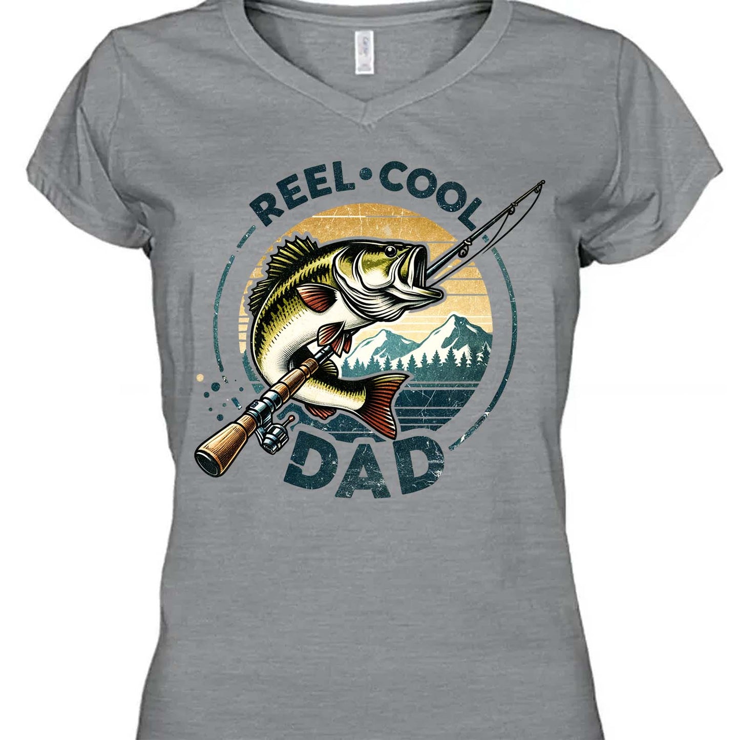 Reel Cool Dad Fishing Shirt – Retro Bass Fishing T-Shirt for Men | Father's Day Gift, Funny Fishing Dad Shirt, Dad Birthday Gift 682288