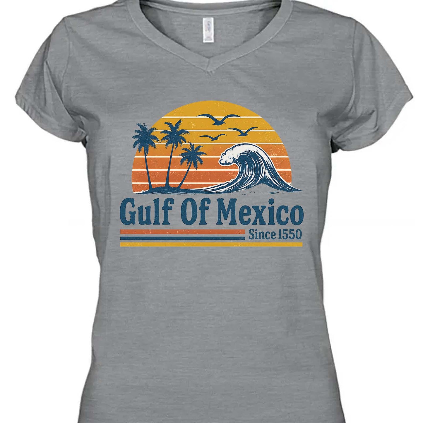 Retro Sunset Gulf Of Mexico Since 1550 Shirt, Mexico Beach Shirt, Anti Gulf Of America Shirt, Political Tee, 8647 Anti Trump 682172