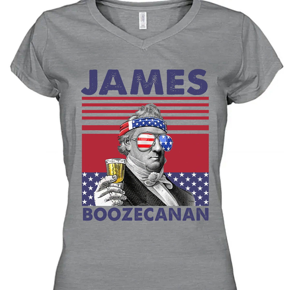 James Boozecanan Funny 4th Of July Drinking Shirt Bright T1186